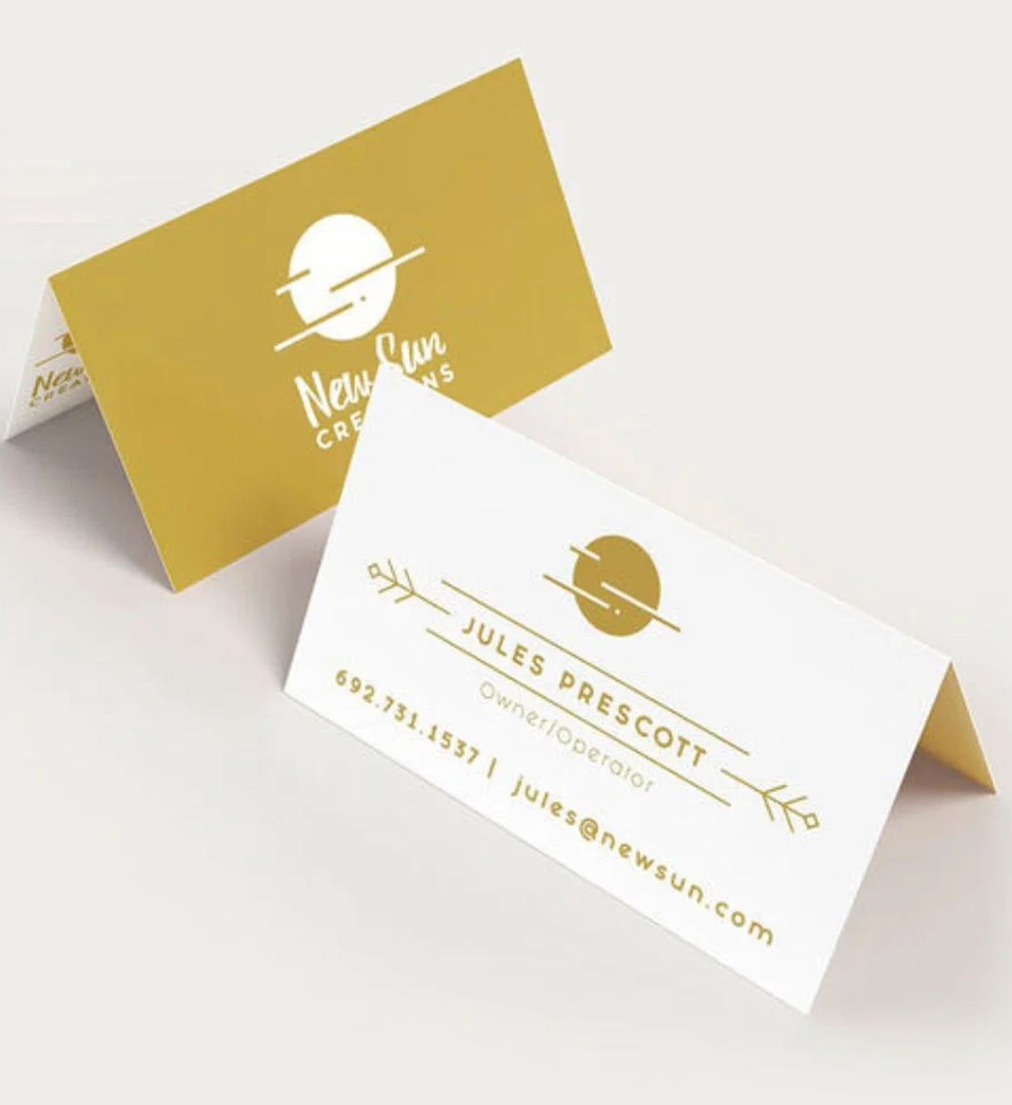 Folded Business Cards
